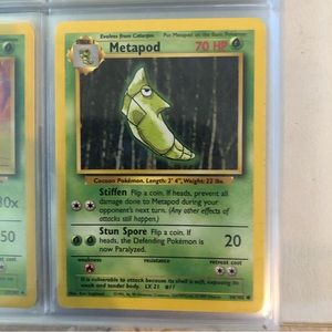 1990’s rare vintage Metapod Pokémon card 54/102